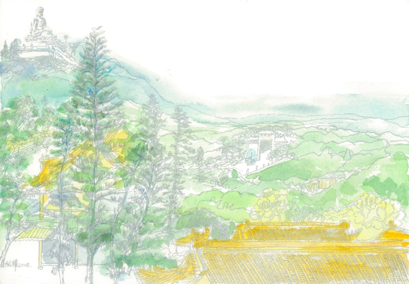 吳炫樺 Ng Yuen Wa 雨後寶蓮 Po Lin Monastery After Raining